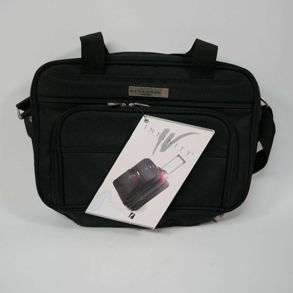 Atlantic Infinity Black Travel Bag With Adjustable Strap & Multiple Compartments
